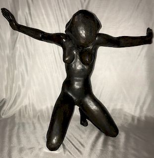 German George Kolbe Bronze Sculpture Geef
