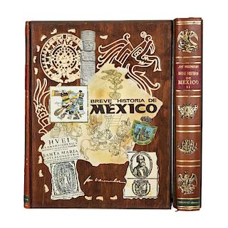 LOTE DE LIBROS: Breve Historia de México. Vasconcelos, José. México: Fernández Editores, 1967. Edición contemporánea. Piezas: 2.