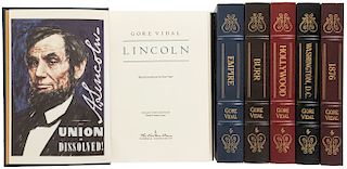 Vidal, Gore. 1876 / Burr / Empire / Hollywood / Washington. Norwalk, Connecticut: Easton Press, 1990. Piezas: 6.