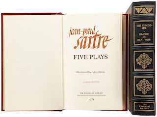 Filósofos Franceses.  Beauvoir, Simone de. The Second Sex / Sartre, Jean - Paul. Five Plays. Firmados por autores. Total de piezas: 2.