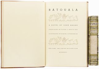 Libros Ilustrados y firmados por Miguel Covarrubias. Typee: A Romance of the South Seas/ Batouala. Piezas: 2.