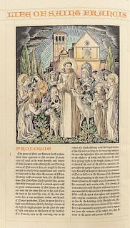 Bonaventura. The Life of Saint Francis of Assisi.  San Francisco, 1931. 385 ejemplares numerados. Firmado por editor e ilustrador.