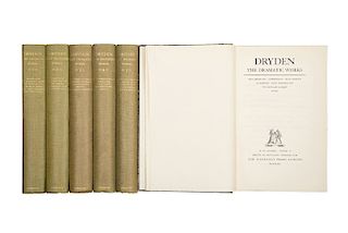 Dryden: The Dramatic Works. London: The Nonesuch Press, 1931 - 1932. Tomos I - VI. Piezas: 6.
