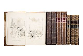 Thackeray, William Makepeace. Vanity Fair / The Newcomes / The Virginians / History of Henry Esmond. Piezas: 8.