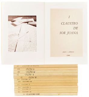 Pérez San Vicente, Guadalupe (Coordinadora). Revista Claustro de Sor Juana. México, 1980-82. Nos. I-XIII. Pzas: 13.