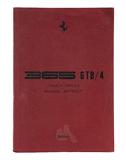 365 GTB/4: Chassis Service, Manual Abstract. Ferrari.