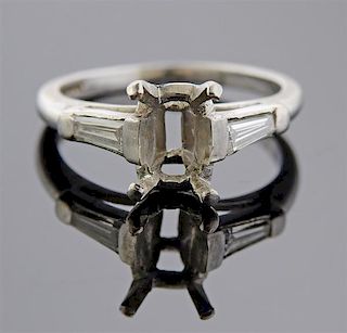 Platinum Diamond Engagement Ring Mounting