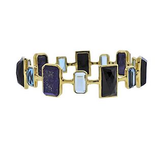 Ippolita Rock Candy Mystere Lapis Quartz 18k Gold Bracelet