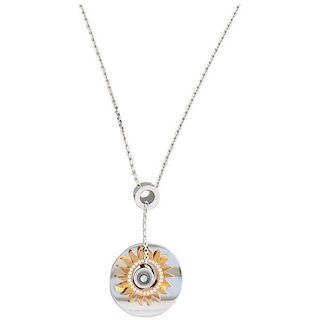 Chopard Happy Sun Diamond 18k Gold Pendant Necklace