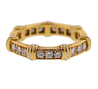 Cartier 18k Gold Diamond Band Ring 