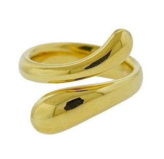 Tiffany &amp; Co Elsa Peretti 18K Gold Bypass Ring