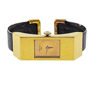 Chopard 18k Gold Cuff Watch Bracelet 