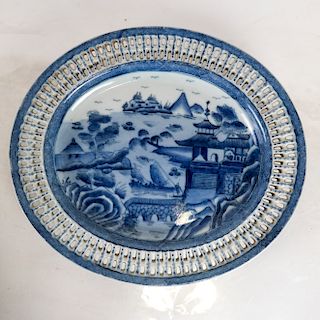 Reticulated Chinese Republic Period Platter