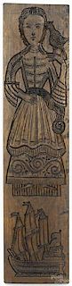 Large carved mahogany board, early 20th c., with