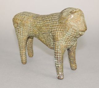 Mirko Basaldella (1910 - 1969), lion figural sculpture, bronze, signed on bottom Mirko. height 6 inches, length 8 inches.