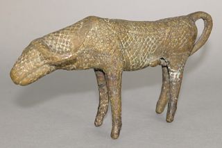 Mirko Basaldella (1910 - 1969), sheep or goat figural sculpture, bronze, signed on bottom Mirko. height 5 inches, length 11 inches.