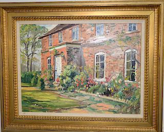 Wayne Beam Morrell (1923 - 2013), "Old Hunting Lodge", oil on masonite, signed lower left Wayne Morrell, signed, titled and dated on back, "Old Huntin