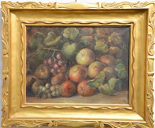 Charles Ethan Porter (1847 - 1923), still life "Apples and Grapes", oil on canvas, signed lower right C.E. Porter, New Britain Museum of American Art 