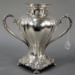 Tiffany and Company Two Handled Wine Cooler, having removable collar, set on base with four feet, marked Tiffany and Company Makers 12519 7900 (inside