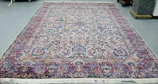 Kirman Oriental Carpet, 1st quarter 20th century. 8' 8" x 11' 9".