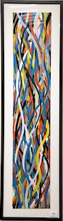 Sol LeWitt (1928 - 2007), "Wavy Brushstrokes", gouache on paper, signed in pencil lower right and signed top left upside down S.LeWitt 95, Sol LeWitt 