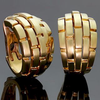CARTIER Maillon Panthere 18k Yellow Gold Wrap Earrings
