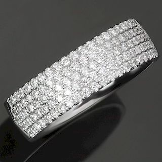 TIFFANY & CO. Metro Diamond 18k White Gold Band Ring
