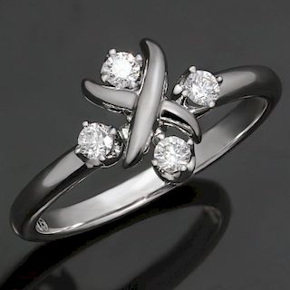 TIFFANY & CO. Schlumberger Lynn Diamond Platinum Ring
