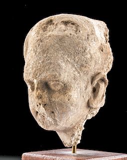Egyptian Plaster Sculptor's Model - Head of a Youth