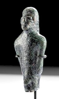 Ancient Iberian Bronze Standing Male Figure