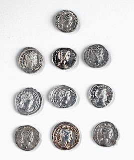 Lot of 10 Roman Imperial AR Silver Denarii Coins 28.9 g