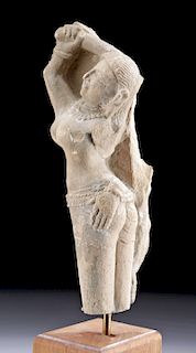 4th C. Indian Gupta Sandstone Relief of Dancer