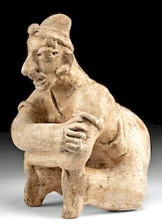 Jalisco Pottery Seated Hunchback Figure