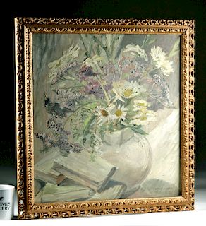 Signed C. E. Aitken Oil Painting - Silver Grey