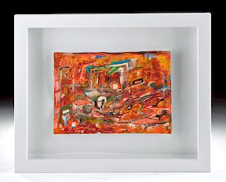 Framed Mark Hage Abstract Painting - 2004