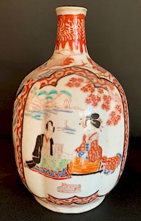 Imari Sake Bottle, Late Edo Period