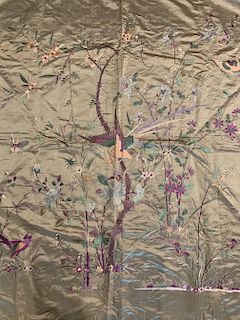 Chinese Embroidered Panel of Phoenix, Early 20th Century