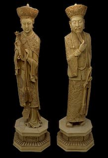 (2) Chinese Resin Figures