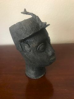 Benin Bronze Head of King Oba