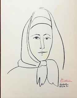 Lithograph, L' espagnole (Spanish Woman),  Pablo Picasso (1881-1973)