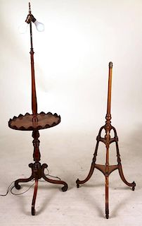 Regency Style Mahogany Table Floor Lamp, 20th C.