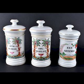 Three Apothecary Jars
