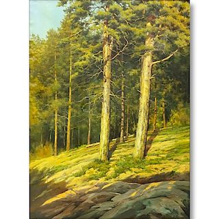 D. Abrosimov, Russian (20C) O/C Forest Landscape