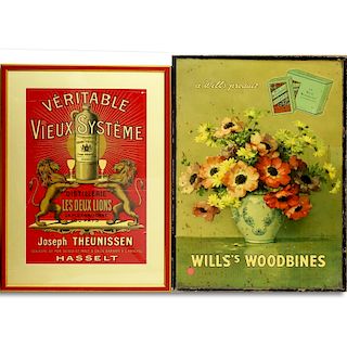 Two (2) Vintage Advertising Posters