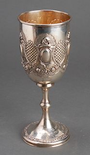 Judaica Silver with Vermeil Kiddush Cup