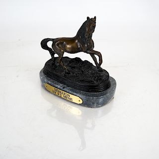 After P.J. MENE: Stallion - Bronze Sculpture