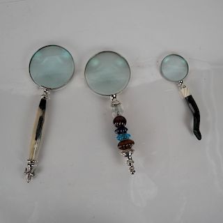 Lot of 3 Magnifying Glasses