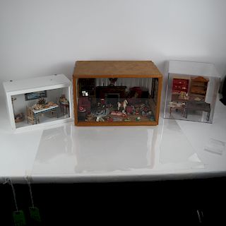 Three Miniature Furniture Displays