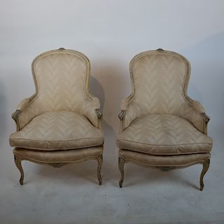 Pair Antique French Bergeres