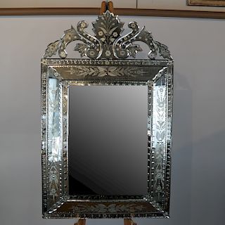 20th C Venetian Glass Mirror